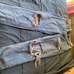 Selling ripped jeans.